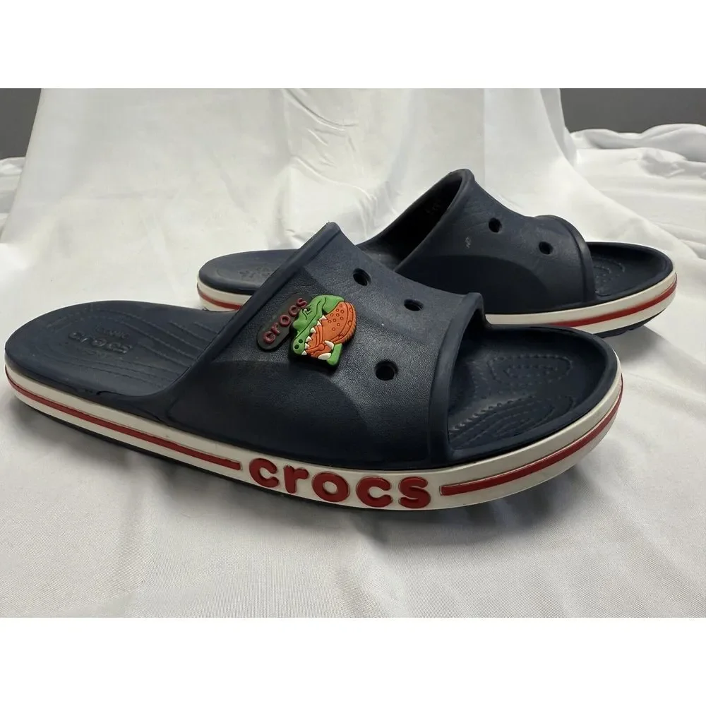 Mens Crocs Bayaband Slide Sandals Blue 205392 Blue Slip On Shoes Mens 7 Women 9‎